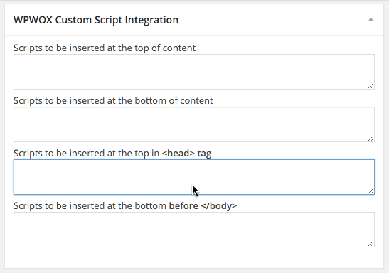 custom scripts plugin
