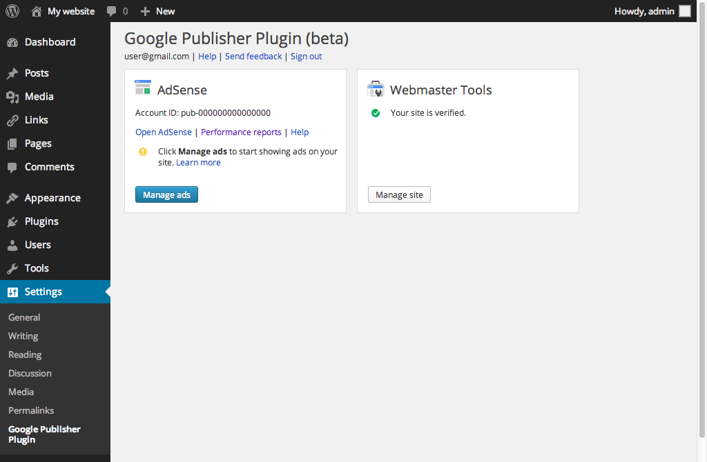 google publisher plugin for WordPress