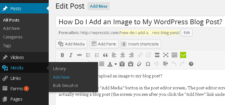 how to add images to wordpress blog