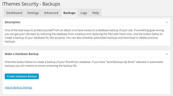 backup with plugin