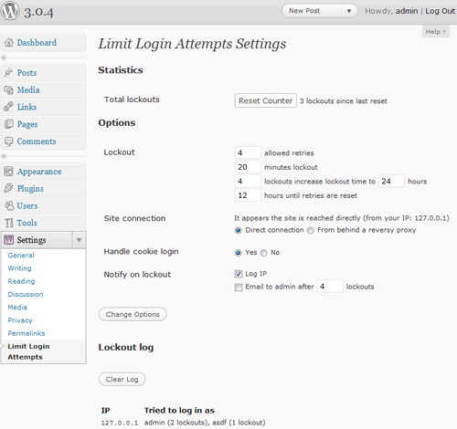 limit login attemps plugin for wordpress