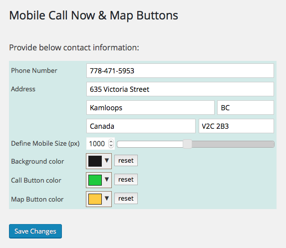 mobile call now interface